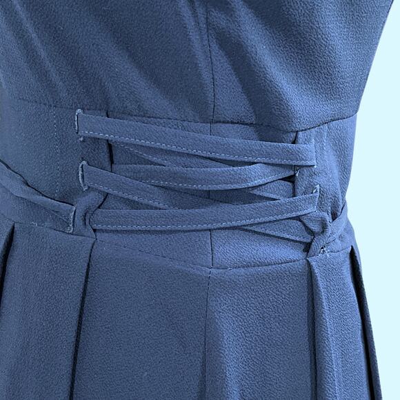 Kensie Sleeveless Short Fit & Flare Corset Dress Navy Blue Size 2 - Picture 6 of 11